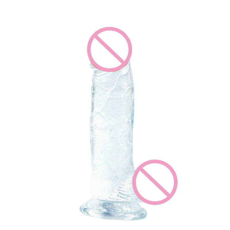 Realistic Soft Jelly dildo simulace penisu Crystal Dick ženský masturbátor pro dospělé sexuální hračka pro ženy