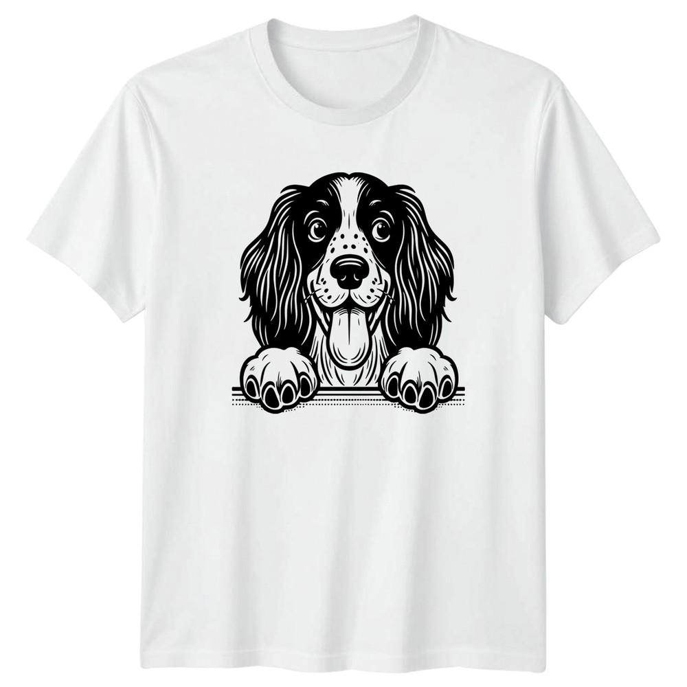 Peeking Dog Dogs Animals Unisexs TShirt Unisexs Tee Graphic Unisex Top S
