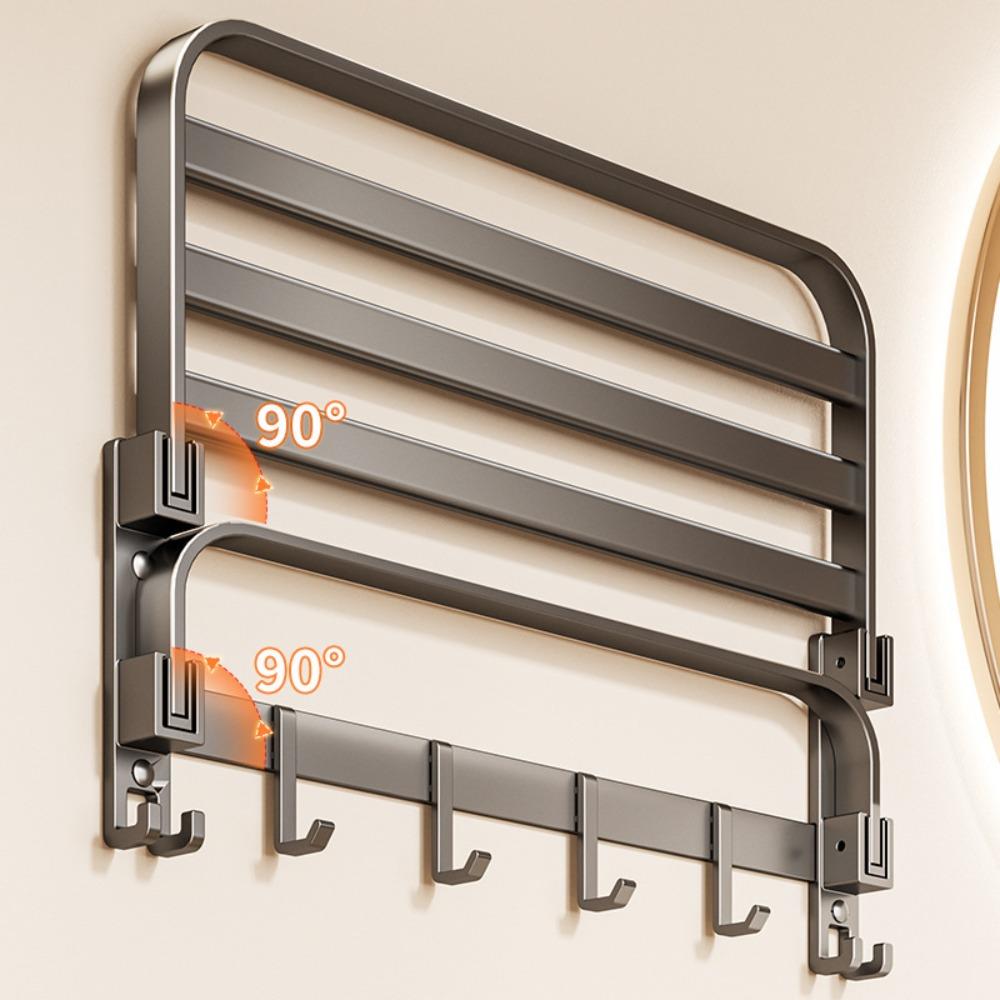 Gun Ash Handtuchhalter Ohne Bohren Toilettenregal Aufbewahrungsregal Badetuchhalter Toilette Badezimmerregal