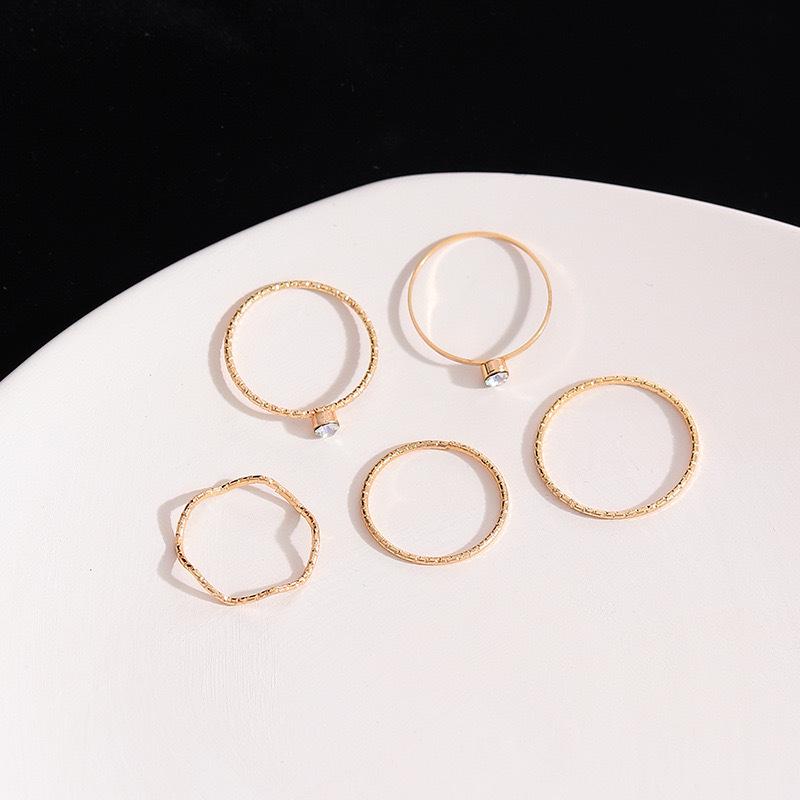 Simple Cross-Border Ten-Piece Ring Set: Thin Personality Index Finger Rings for Women
