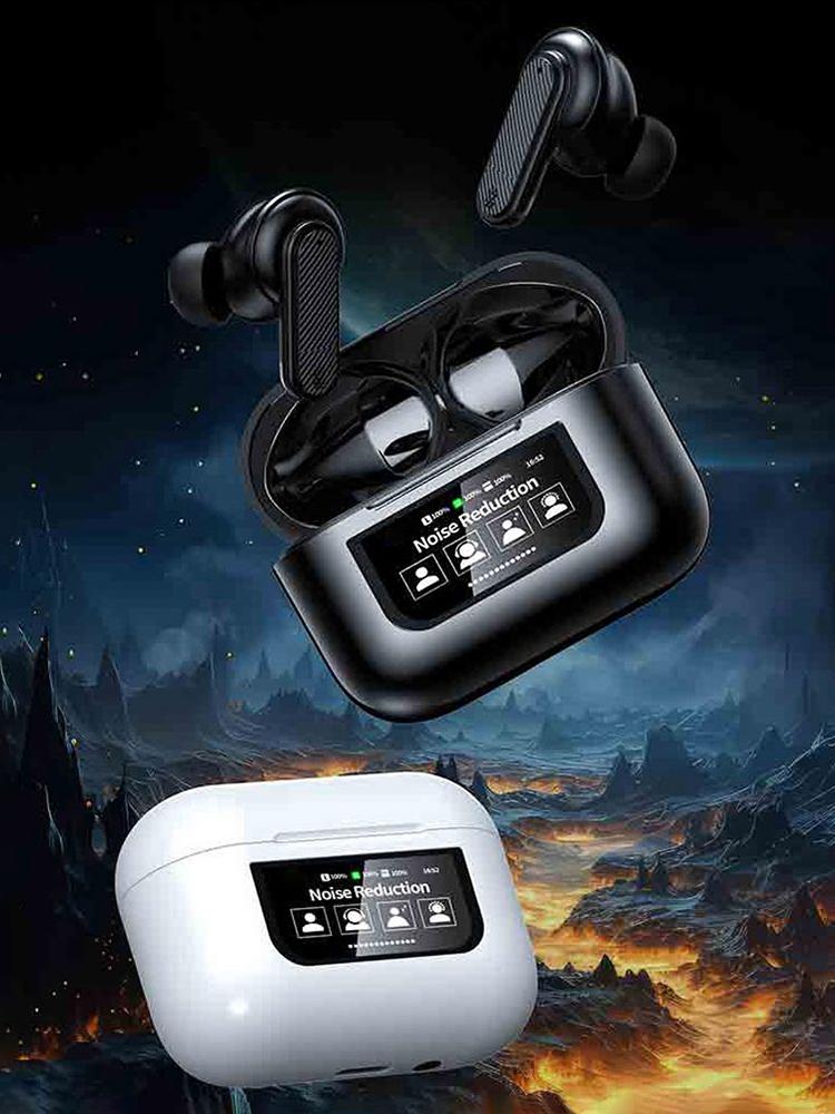 Wireless BT 5.4 Real Time Translator Earbuds ANC Noise Cancelling 144 Languages Translation Earphones Smart Touch Screen Housing