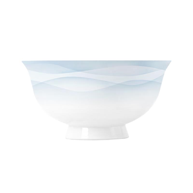 

NINE CRANES Jingdezhen High-Footed Ceramic Rice Bowl Set