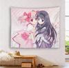 P-Puella M-Magi Madoka Magica Tapestry, Madoka Homura Anime Wall Hanging, Kawaii Room Decor for Bedroom Dorm