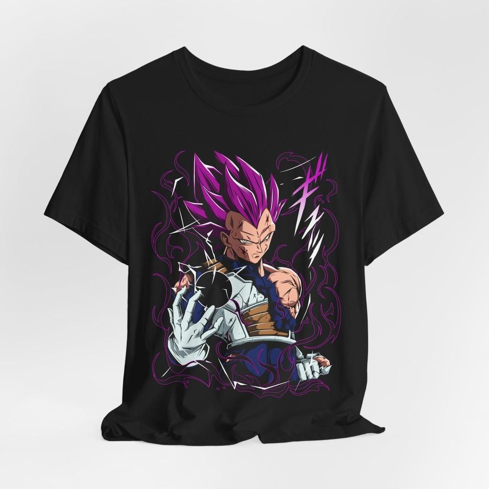 Vegeta Anime Graphic T-Shirt Tee Tops, Unisex T-Shirt for Fans, Unique T-Shirt Tee Tops
