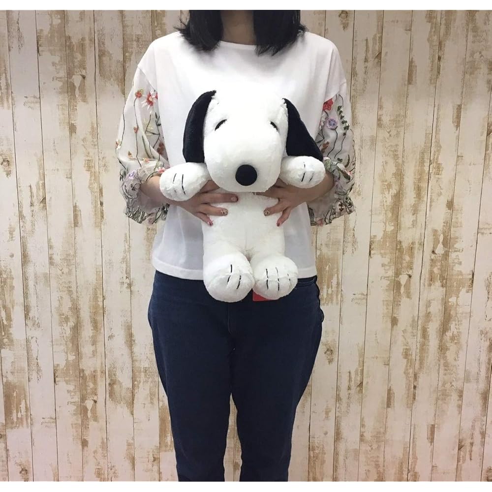 Nakajima Corporation PEANUTS Snoopy Hugging Plush Toy M Size Black 077417-15
