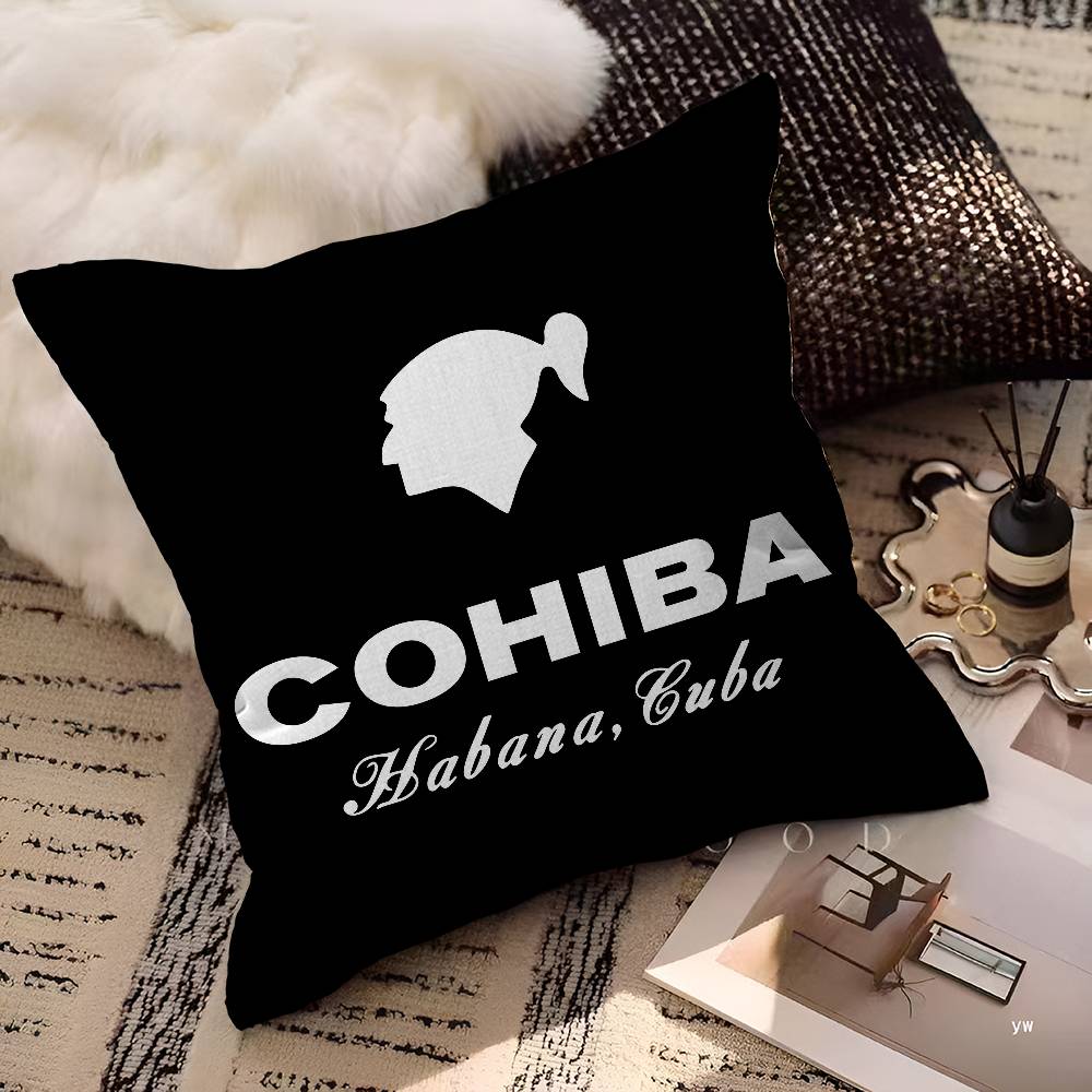 C-Cohibas Cigarette Cushion Cover Pillow Cover Decor Pillowcase Printed Cushion Case for Couch