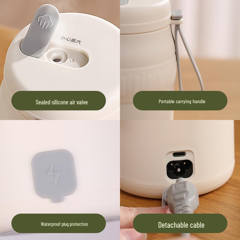 Portable Electric Heating Cup: Multi-functional Milk Warmer, Travel Kettle, and Office Hot Water Insulator