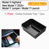 For Tesla New Model Y Juniper Launch 2025 Model 3 Highland Storage Box Organizer Center Console Trays Drawer Armrest Accessories