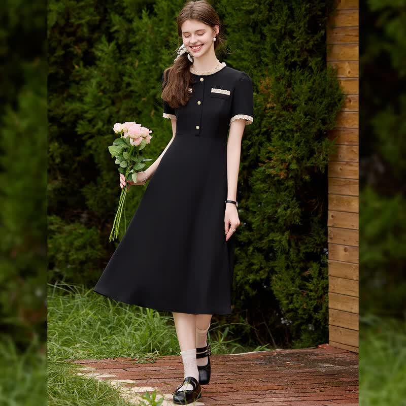 Bailuyu Women's A-Line Short Sleeve Dress