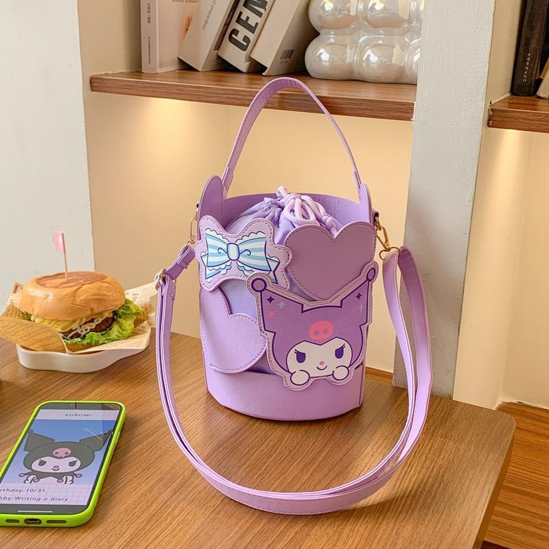 

Милая сумка-мессенджер через плечо с кроликом, новая персонализированная уличная сумка для девочек, большая вместимость, мультяшная сумочка фиолетовый