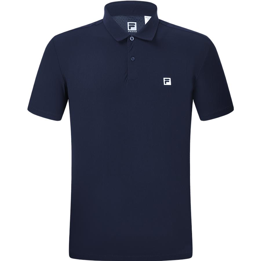 Fila Simple Sports Solid Color Letter Polo Shirt Men Tops Royal-Blue A11M331108FNV