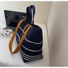 Women's Striped Canvas Shoulder Bag - 2025 Fashion Style, Original Design, Casual Crossbody Handbag