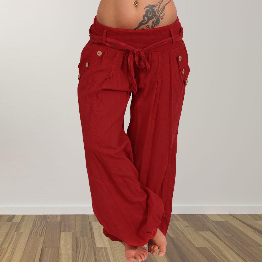 Frauen Mode Boho Wide Leg Hose Sommer 