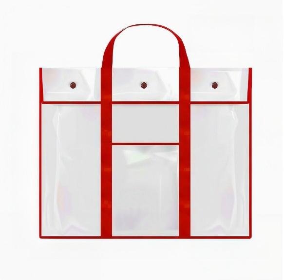 Handheld PVC Document Poster Bag Waterproof Art Drawing Paper Storage Organizer For Art Supplies