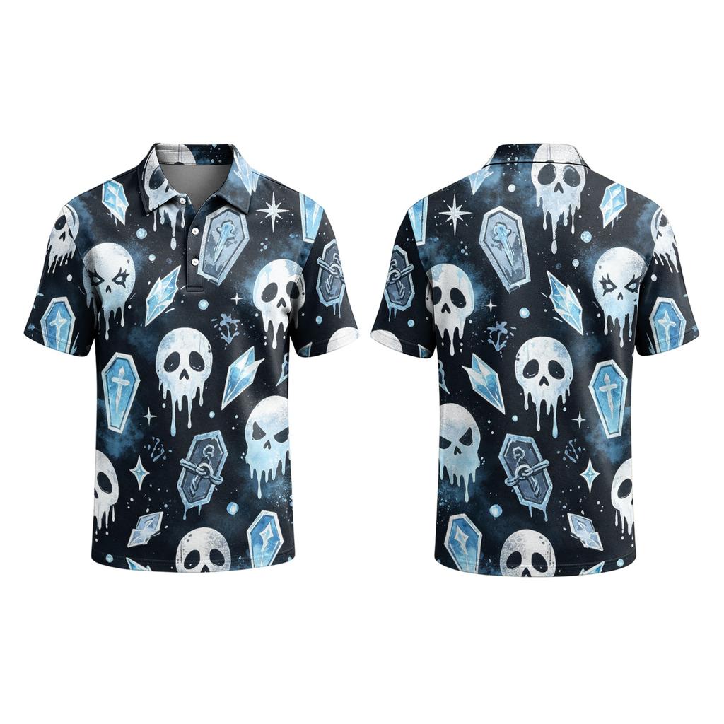 Men's Halloween Print Short Sleeve Casual T-Shirt