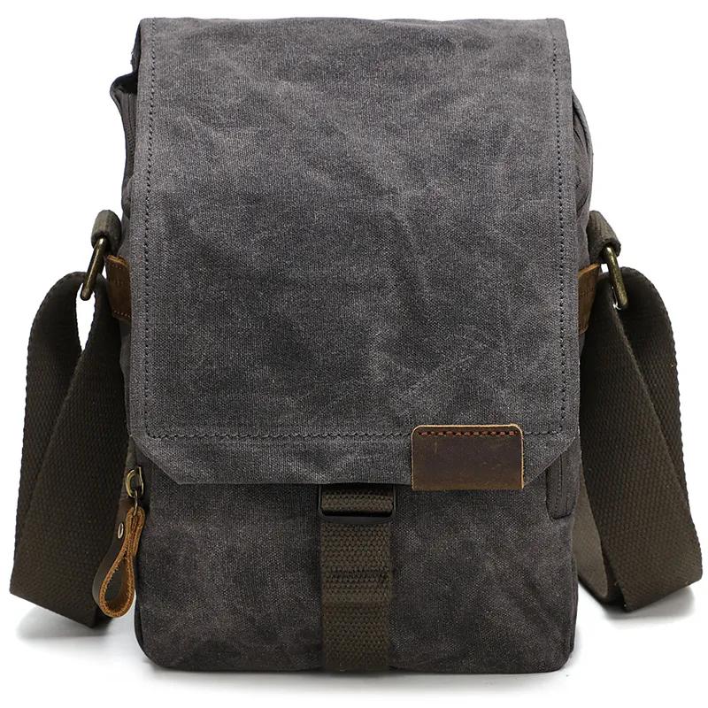 DSLR Digital Camera Bag Small Shoulder Photography Bag Handbag Waterproof Waxed Canvas Travel Crossbody Bag for Camera and Lens
