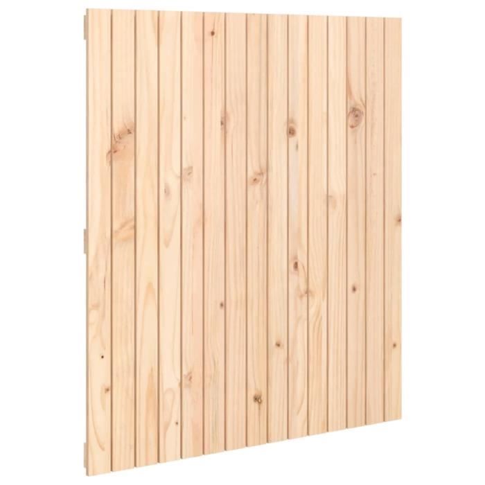 824933 vidaXL Wall-mounted Headboard 95.5x3x110 Cm Solid Pine Wood