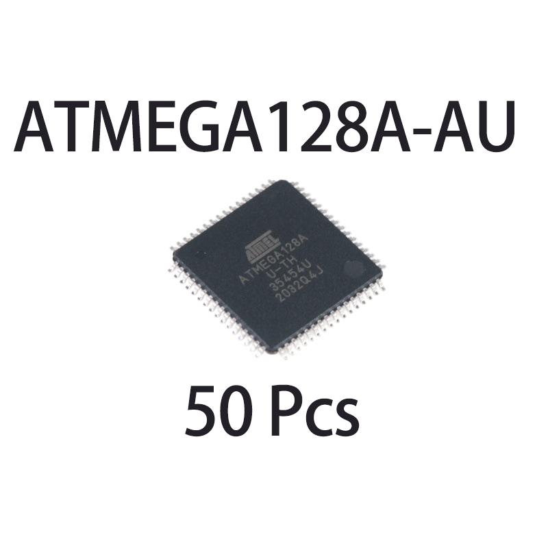 1/5/10/30/50/100Pcs Surface Mount ATMEGA128A-AU TQFP-64 Package 8 Bit AVR Microcontroller Integrated Circuit Chip