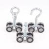 1Pcs Industrial Heavy Duty Sliding Door Hanging Rail Bearing Wheel Iron Pulley M12X80 Steel Tile Roller Wheel Loading 400Kg
