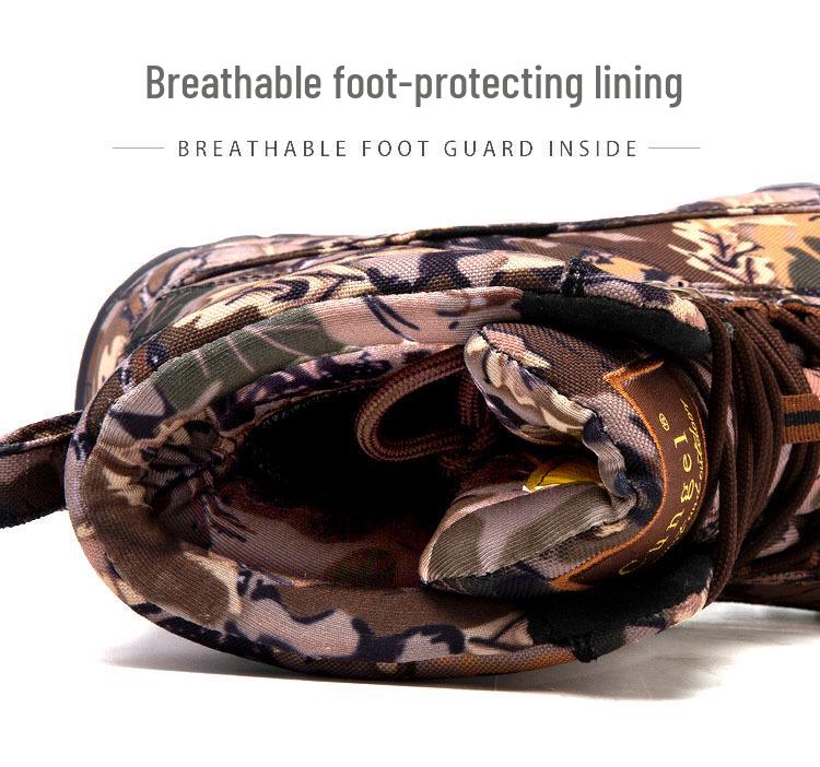 Men's High-Top Tactical Mountaineering and Hiking Boots - Camouflage Combat and Work Footwear