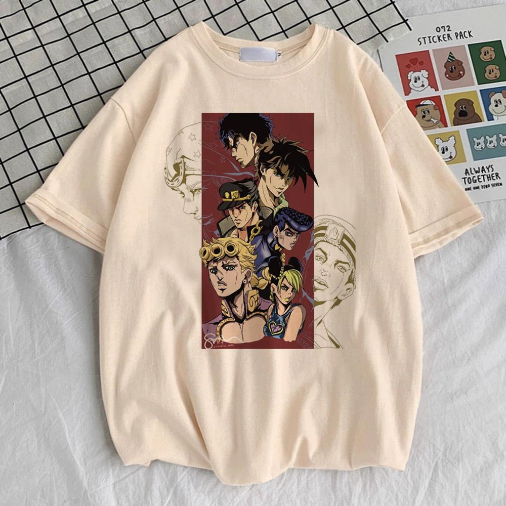 Jojo Bizarre Adventure Steel Ball Run t shirt teen Punk hip hop aesthetic Gothic Trendy top tees Digital Y2k Classic