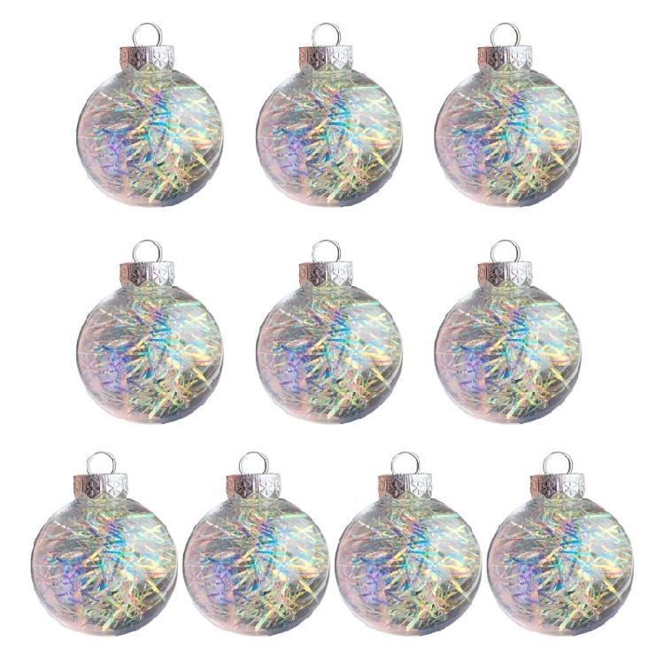 10 Pcs Multi-color Christmas Balls Pendant Xmas Tree Decoration for Home Office
