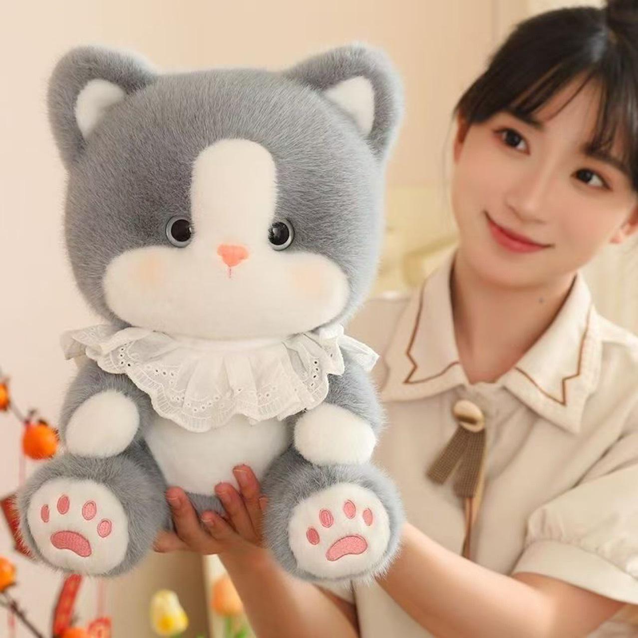 

Adorable Sitting Cat Plush Toy - Kitten Comfort Doll for Kids Birthday Gift 30 cm