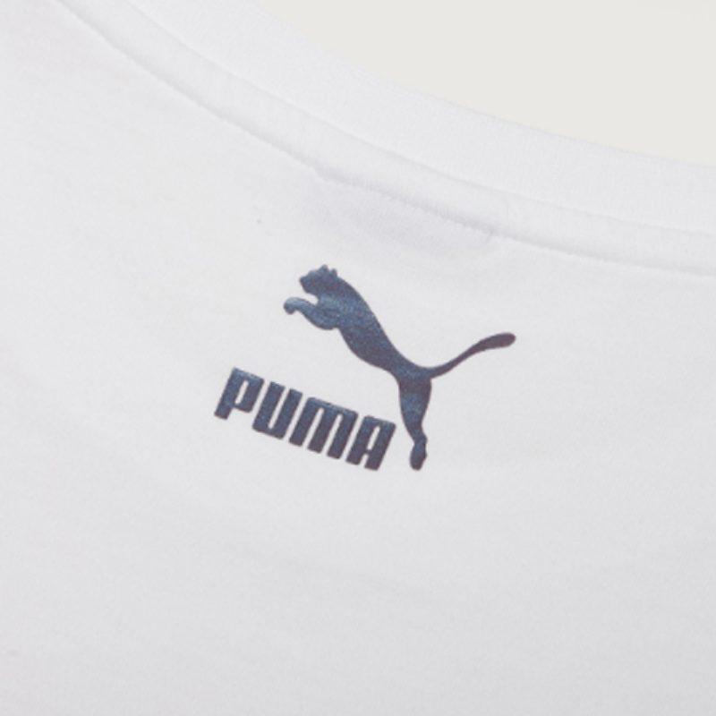 Puma T Shirts Men's White Crew Neck Moderate Straight Fit 597900-52