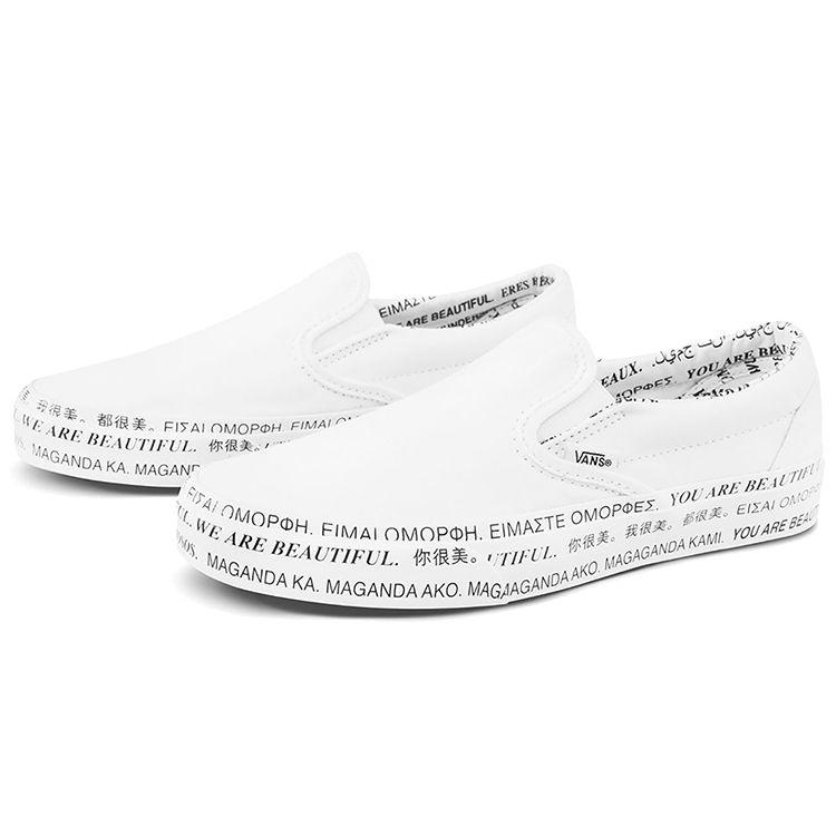 Vans Classic Slip-On Canvas Comfortable Versatile Low-Top Skate Shoes Women sneaker White VN0A4U382Q2