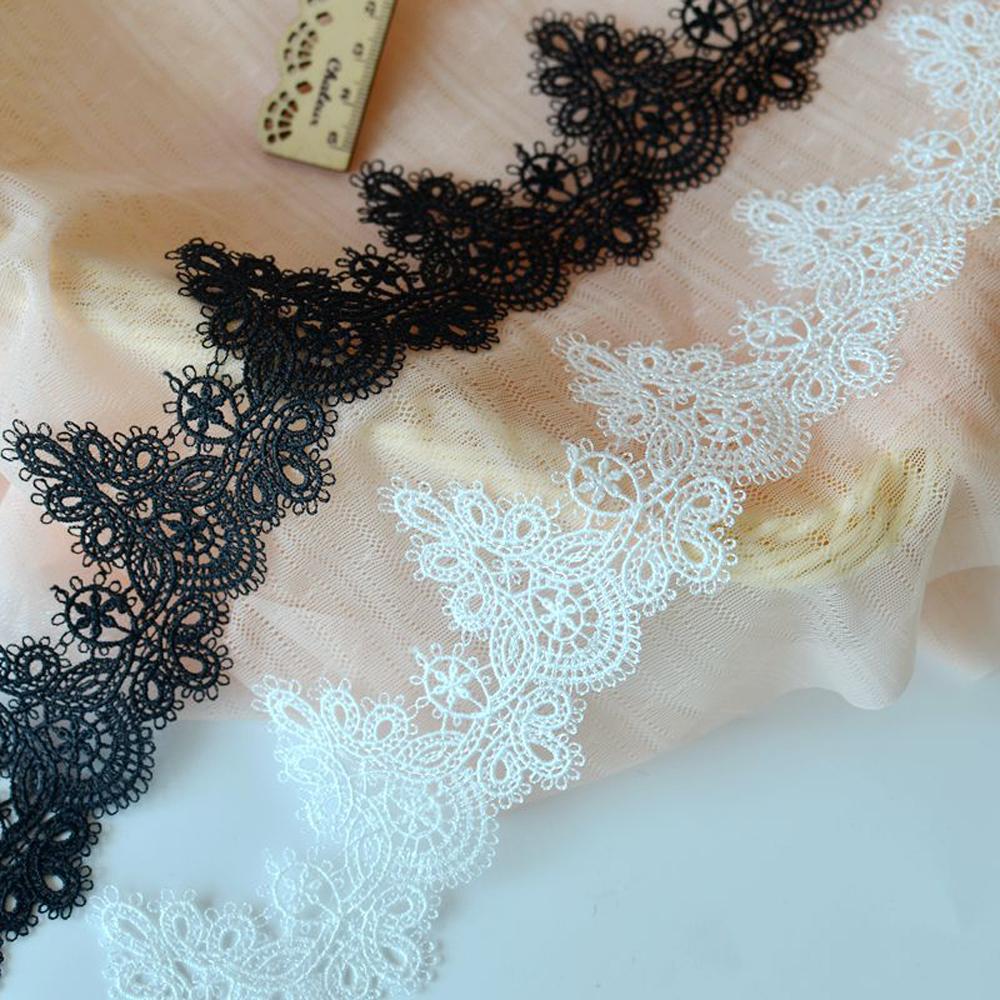 91CM Flower Lace Fabric Golden Color DIY Accessories 6CM Wide