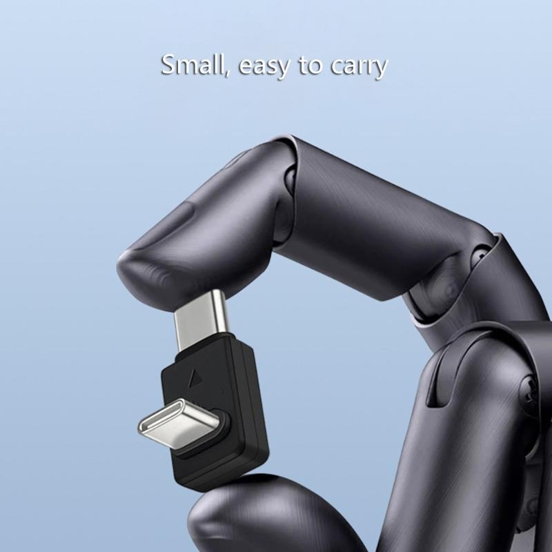 L-förmige Doppel-Typ-C-zu-Typ-C-Stecker mit OTG-Funktionalität Adapter für Lavaliermikrofone und Datenübertragung