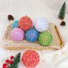 4 Pieces/Set of Diamond Sequins Glitter Christmas Balls Holiday Supplies Christmas Tree Pendants Gifts Giveaways Window Dressing