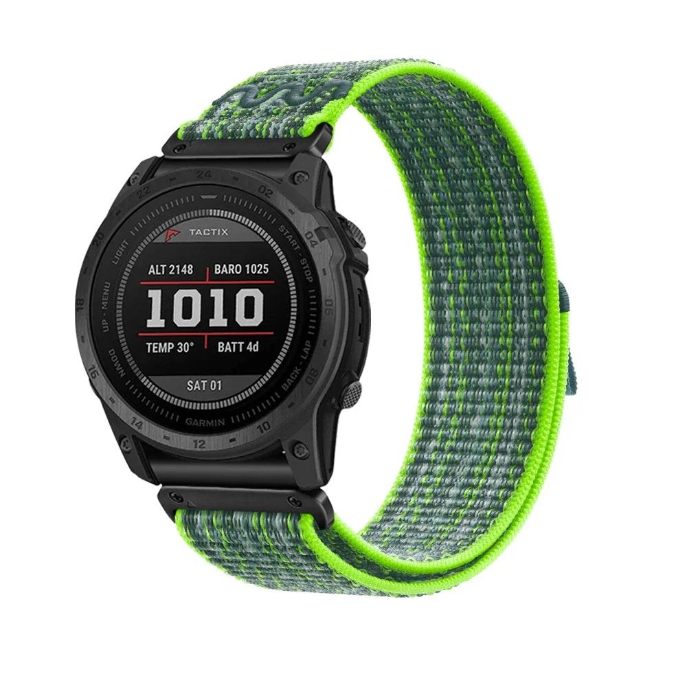 22mm 26mm Quick Fit Nylon Strap for Garmin Watch Fenix 8 47mm 51mm 7 7X Pro 6X 5X Enduro 3 Fenix 5 5X 6 6XPro 935 Band Watchband