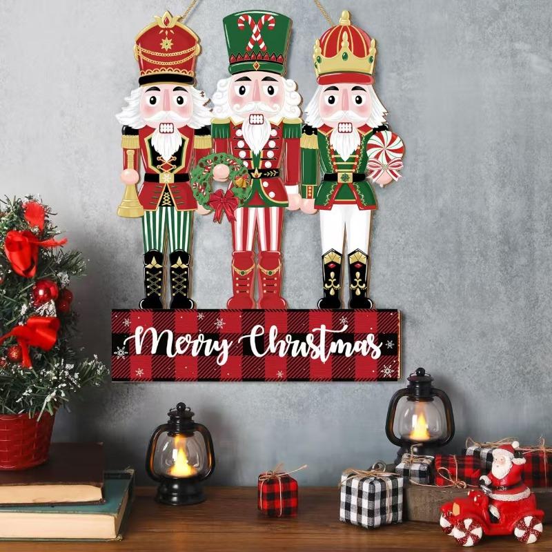 1 Stück Klassischer Nussknacker aus Holz Ornament Weihnachtsbaumschmuck zum Aufhängen für Baum, Party, Heimdekorationen, Weihnachtsgeschenk