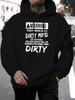 2026 Music Festival Summer New Arrival Men's Casual Versatile Style Fashion Hoodie with "Warning: This Person's Mind Is Full of F