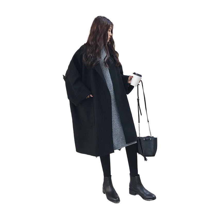 2021 Trendy Hepburn Style Woolen Cloak for Women/Students