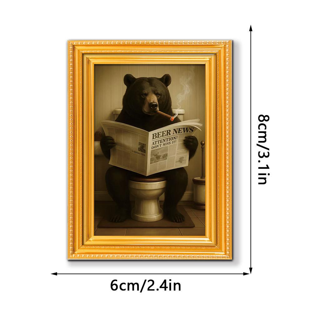 MZCT518-522 3D Prank Duck Wooden Magnetic Photo Frame