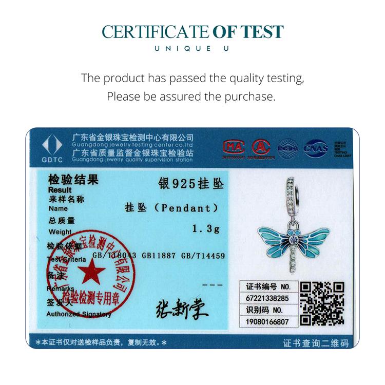 BAMOER 925 Sterling Silber farbiger Blumenanhänger Gänseblümchen-Charms passen zum Selbermachen von Armbändern und Armreifen, Libellen-Charms, feiner Schmuck