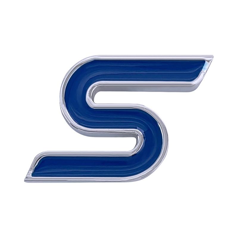 3d Metal S Logo WHKIE6 Letters Car Front Grill Emblem Trunk Badge Decal S Sticker Accessories