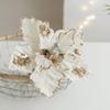 Simulation Artificial Poinsettia Flower 22cm Christmas Tree Decorations  Party Gifts