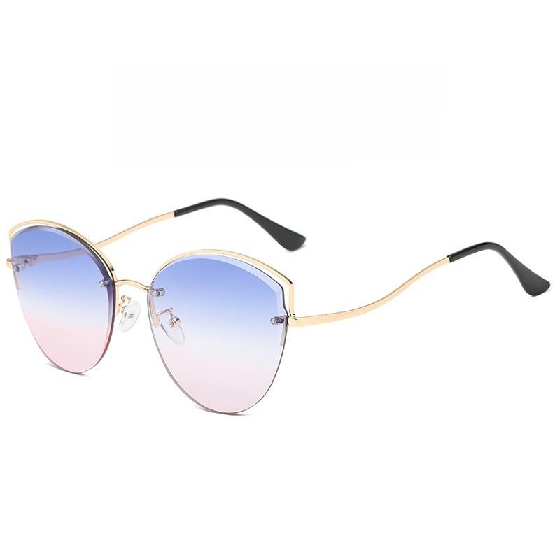 No Brand Cat Eye Sunglasses With Uv400 Protection For Fashionable Summer Outings