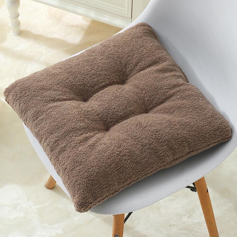 Extra Thick Fluffy Velvet Cushion Pad for Long Sitting - Large Round Chair or Floor Mat