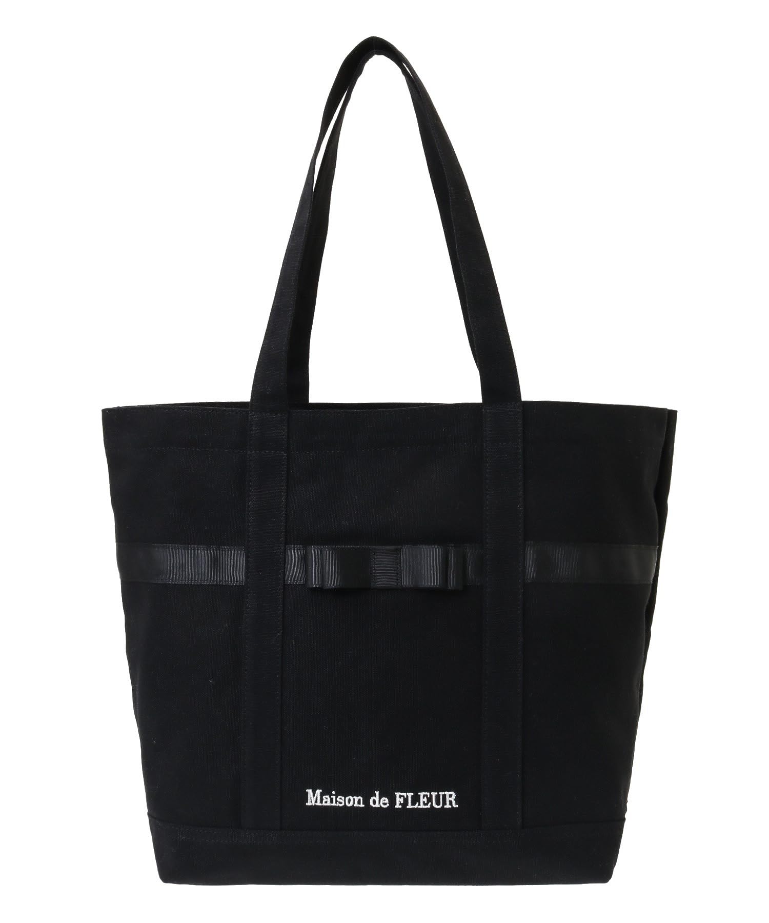 Maison de FLEUR Canvas Tote Bag M Black F Tote Bag 08001386900 Multi-Pocket чёрный