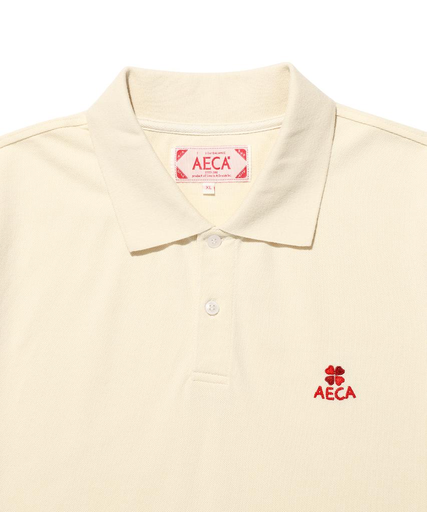 AECA Aeca Small Logo Washed Half Sleeve Pk Tee-Ivory