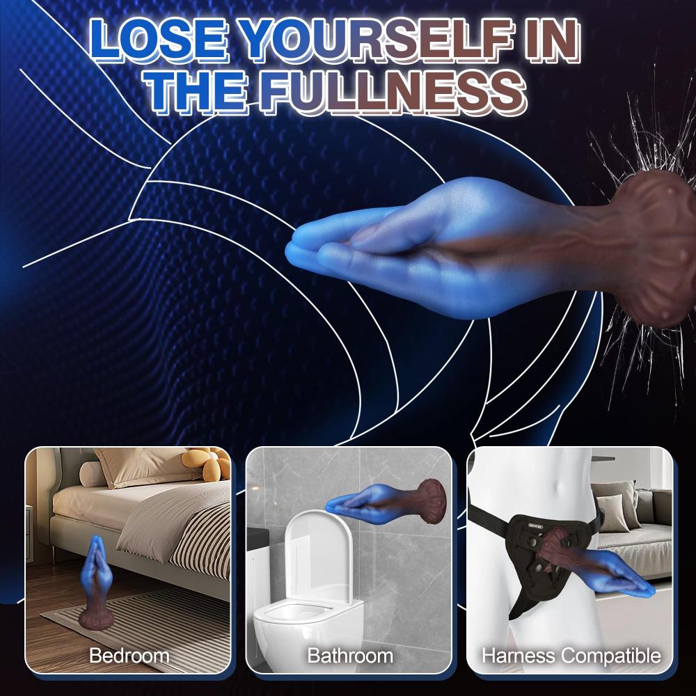 Dildo réaliste doux pour la peau pour adultes, Plug anal portable pour l'entraînement au sexe anal, Jouet SM pour le fisting pour hommes et femmes