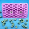 Heart Shaped Silicone Soap Mold 55 Grids Food Grade Non-stick Tray for Chocolate Cookie Cake Baking DIY