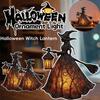 Halloween Witch Lantern Indoor Spooky Standing Night Light Unique Witch Statue Table Lamp for Bedroom Halloween Decor Gifts