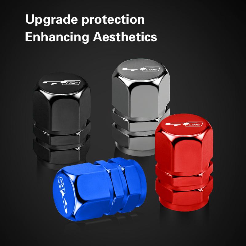 Metal Car Wheel Tire Valve Caps Air Stem Covers For KIA Rio 4 Ev3 Ev6 Niro Stonic Sportage GT-Line Ceed Picanto Forte Sorento K9