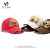 Korean Five-pot Flower Embroidery Baseball Cap Female Couple Soft Top Street Shade Sunscreen Cap Male