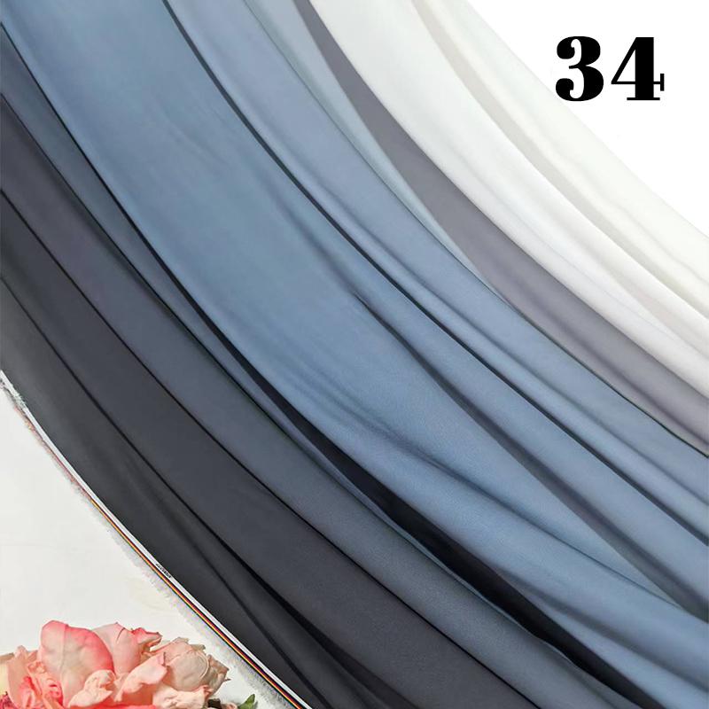 50cm Chiffon Gradient Fabric Hanfu Ancient Style Rainbow Gradient Fabric Stage Costume Design Skirt Dress DIY Sewing Material